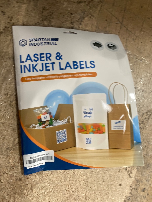 Photo 1 of 1" X 0.5" Matte White Printable Labels for Inkjet and Laser Printers - 30 Sheets, 4800 Custom Stickers for Address Labels, Price Tags, Barcodes, Inventory - Spartan Industrial Template R001