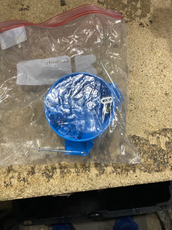 Photo 1 of 1 Gang PVC Round Ceiling Electrical Box,4" Dia with Grounding Lug and Screw,New Work 20 Cubic inch Box,ETL,for Residential and Light Commercial Applications(1 Pack)