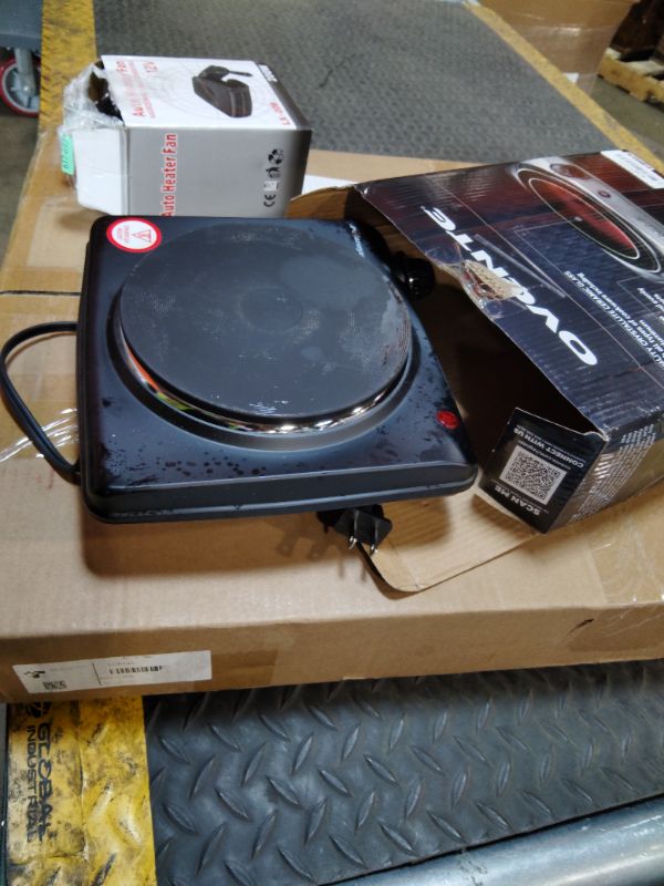Photo 1 of ***DIRTY/ HEAVILY USED *** OVENTE Countertop Infrared Single Burner, 1000W Electric Hot Plate with 7” Ceramic Glass Cooktop, 5 Level Temperature Setting & Easy to Clean Base, Compact Stove for Home Dorm Office, Silver BGI101S