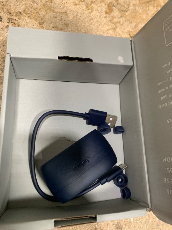 Photo 1 of **FOR PARTS ONLY/NON-FUNCTIONAL** Jabra Elite 4 True Wireless Earbuds - Active Noise Cancelling Headphones - Discreet & Comfortable Bluetooth Earphones, Laptop, iOS and Android Compatible - Navy