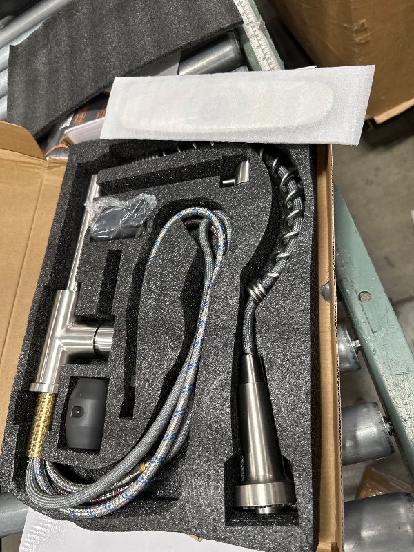 Photo 1 of ***MISSING PARTS***
OWOFAN Kitchen Faucet with Pull Down Sprayer Brushed Nickel Stainless Steel 1 Handle Pull Out Spring Sink Faucets 1 Hole Or 3 Hole Dual Function for Farmhouse Camper Laundry Utility Rv Wet Bar