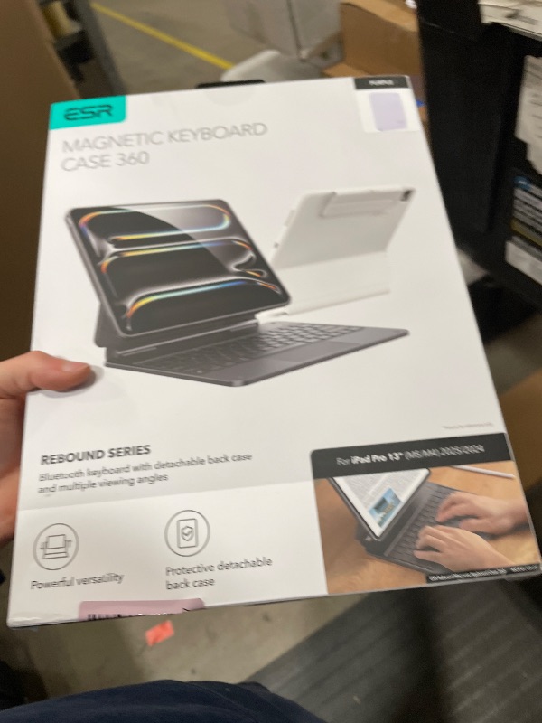 Photo 1 of [Upgraded] ESR iPad Pro 13 Inch Case with Keyboard (M5/M4, 2025/2024), iPad Pro 13 Keyboard Case with Magnetic Stand, Portrait/Raised Modes for iPad Pro 13, Removable, Rebound 360 Series, Pirple