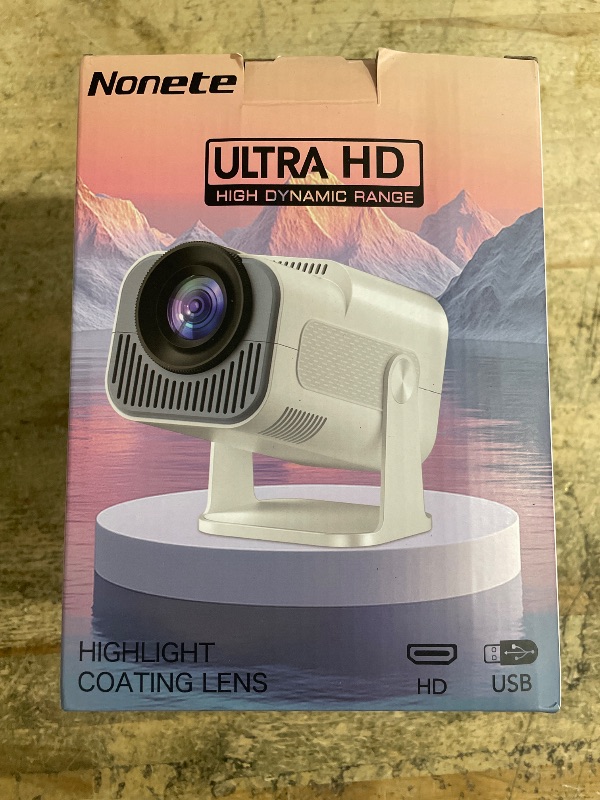 Photo 1 of [Projector 2026 Upgraded] Mini Projector Support 4K 1080P Auto Keystone 270°Rotatable with WiFi 6 and Bluetooth 5.2 Projector Portable Compatibile with HDMI/TV Stick/Memory Stick/Laptop,White