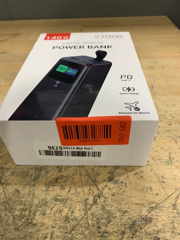 Photo 1 of 140W Power Bank, 27600mAh 3-Port PD3.1 Portable Charger Power Bank/ Portable Phone Charger with 140W C Port for 1Phone 17/16/15/14/13/12 Series, Ma-Book/1Pad, Laptop, Samsung, Steam Deck, Dell XPS
