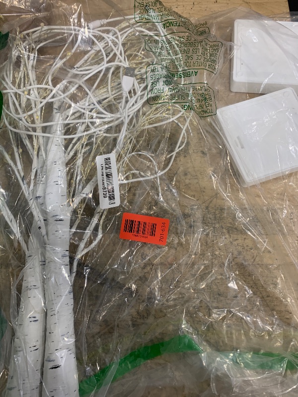 Photo 1 of 2 Pack 144 LED Artificial Tree Lamp with Timer, DIY Birch Tree with LED Lights, Lighted up Tree Lamp USB/Battery Powered, Fairy Light Spirit Tree for Table Home Bedroom Christmas (Warm White)