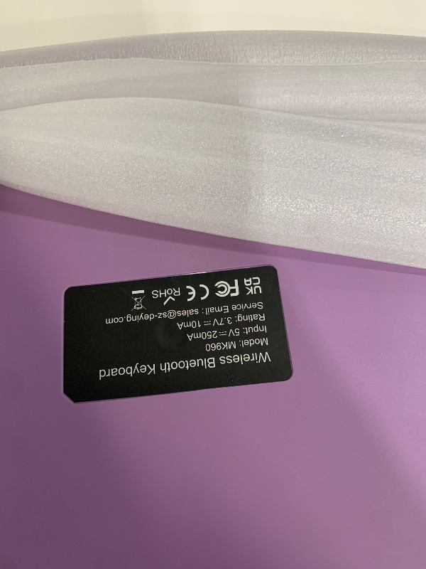 Photo 1 of **FOR PARTS ONLY**
MK960 Ergonomic Wireless Keyboard Mouse Combo, Bluetooth/2.4G Split Design Keyboard with Palm Rest and 4 Level DPI Adjustable Wireless Mouse Multi-Device, Rechargeable, for Windows/Mac/Android(Purple)