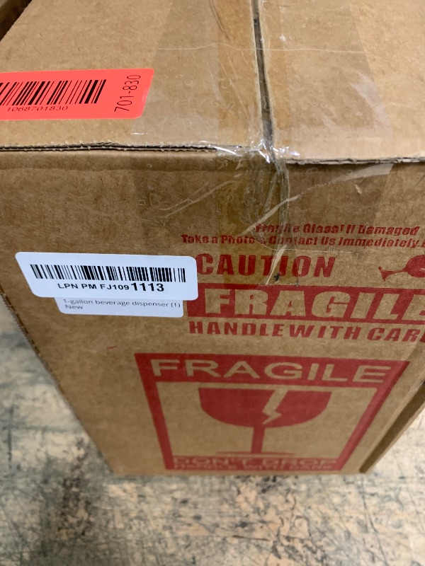 Photo 1 of 1 Gallon Drink Dispenser with Spigot 18/8 Stainless Steel – Airtight & Leakproof Glass Sun Tea Jar with Anti-Rust Lids, Beverage Dispenser for Parties - Laundry Detergent Holder