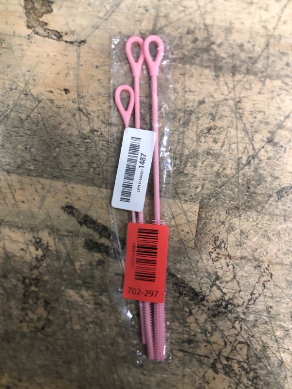 Photo 1 of 3pcs Reusable Silicone Straw Cleaner Brush Set, Extra Long Straw Cleaning Tool with Steel Core 3mm 6mm 9mm Multi-Size Cleaning Accessories for Stanley Cup Water Bottle (Pink)