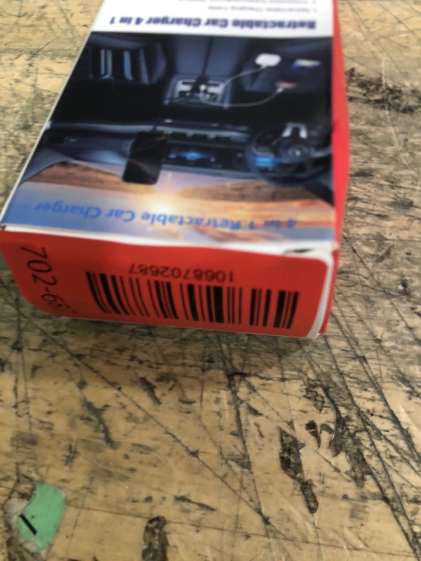 Photo 1 of [Apple MFi Certified] Retractable Car Charger, Linocell 120W USB C Car Charger 4 in 1 PD/QC Type C Fast Charging Cigarette Lighter Adapter for iPhone 17/17 Pro Max/16/15/14/13/12/Galaxy S25/S24/Pixel