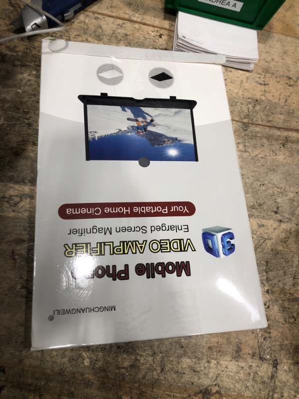 Photo 1 of 14 Inch Smartphone Screen Magnifier 3D HD Foldable Amplifier Phone Stand with Adjustable Angle Gift for Mom Dad Family Portable Universal Enlarger Movies Gaming Video