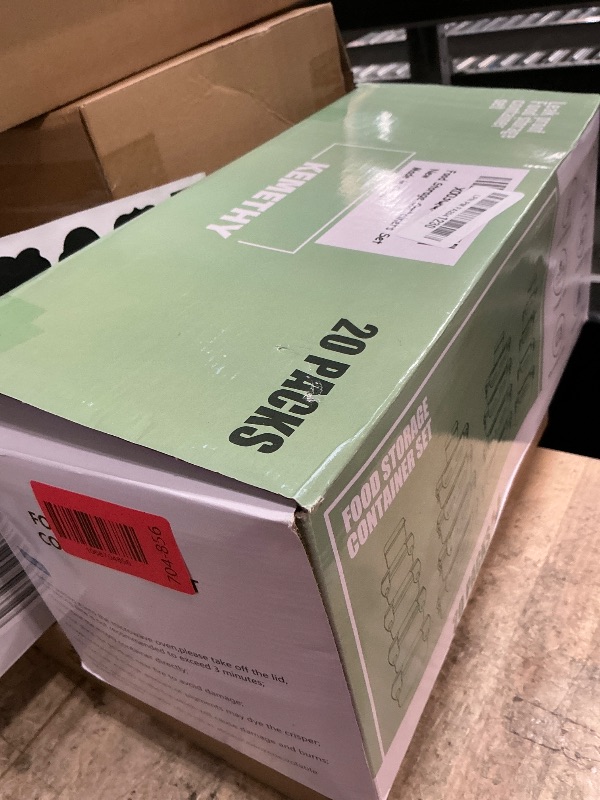 Photo 2 of 40 PCS Food Storage Containers with Lids Airtight (20 Containers & 20 Lids), Leak proof Meal Prep Container Set for Kitchen Storage, BPA-free, PVC-free Plastic, Microwave/Dishwasher Safe, Labels & Pen