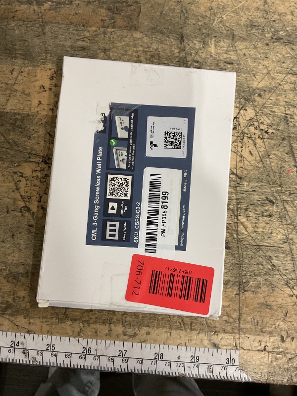 Photo 1 of ***Only contains one item***
CML 3-Gang Screwless Decorator Wall Plate, 2 Pack Light Switch Covers, Outlet Receptacle Cover, Hidden Screw Smooth Face, Impact Resistant, Standard Size 4.68”X 6.54”, Glossy White