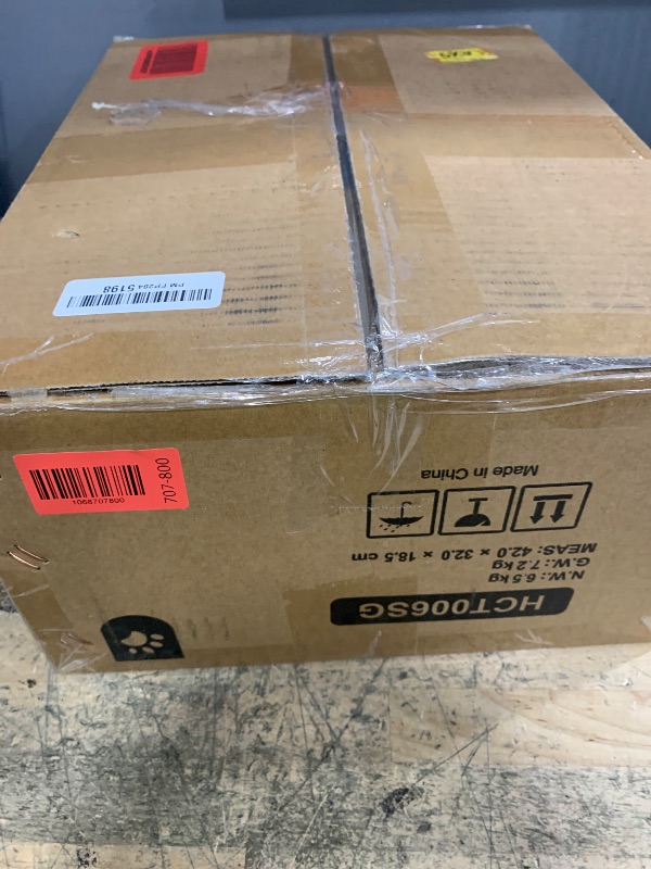 Photo 1 of (sold for parts) Heybly Cat Tree, 39.4 Inches Tower Condo with Scratching Post, Cat Tower for Indoor Cats, Fully Wrapped Sisal Pole, Soft Platform, 2 Baskets and Dangling Toy, Smoky Gray HCT006SG