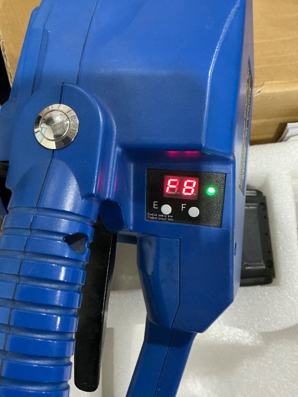 Photo 1 of ***Missing Charger***
BAOSHISHAN 2x5000mah Electric Strapping Machine, 600-3200N Automatic Tensioning Strapping Tool for 1/2-5/8in PP PET Straps Packaging Tensioner Machine for Box Pallet