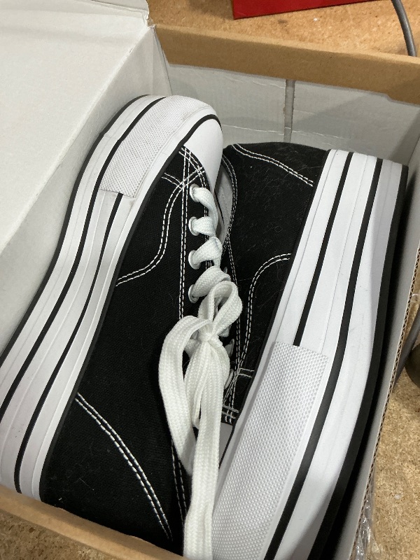 Photo 3 of REFRASE LIFE Womens Platform Wedge Sneakers 3 Inches Height Boost Hidden Heel Shoes, Casual Height Increase Walking Fashion Shoes for Women and Girls