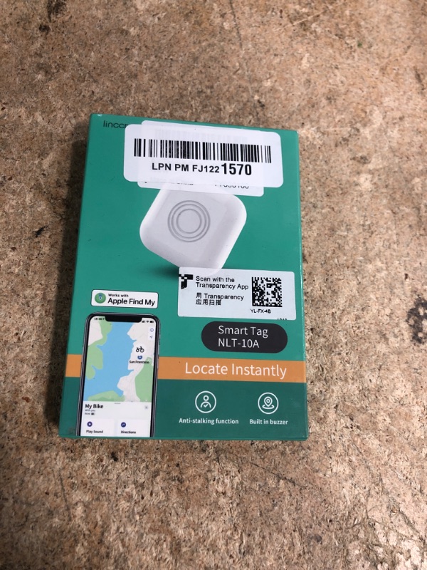 Photo 1 of Air Tracker Tags-4 Pack Luggage Tracker Work with Apple Find My (iOS 14.6 Above Only), Key Finder and Item Locator Smart Tag for Backpack, Suitcases, Wallet.etc.