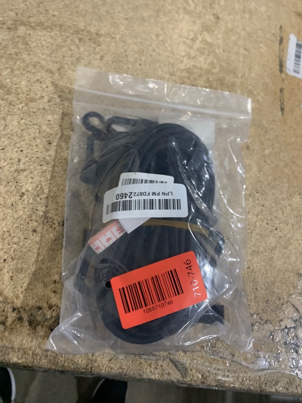 Photo 1 of 1/4" x 25' Elastic Bungee Shock Cord - Kayak Stretch String Rope with Bungee Shock Cord Hook Suitable for Boat Camping Accessories, Exercise, Fitness and Outdoor Enthusiasts (25 Feet Rope + 10 Hooks)