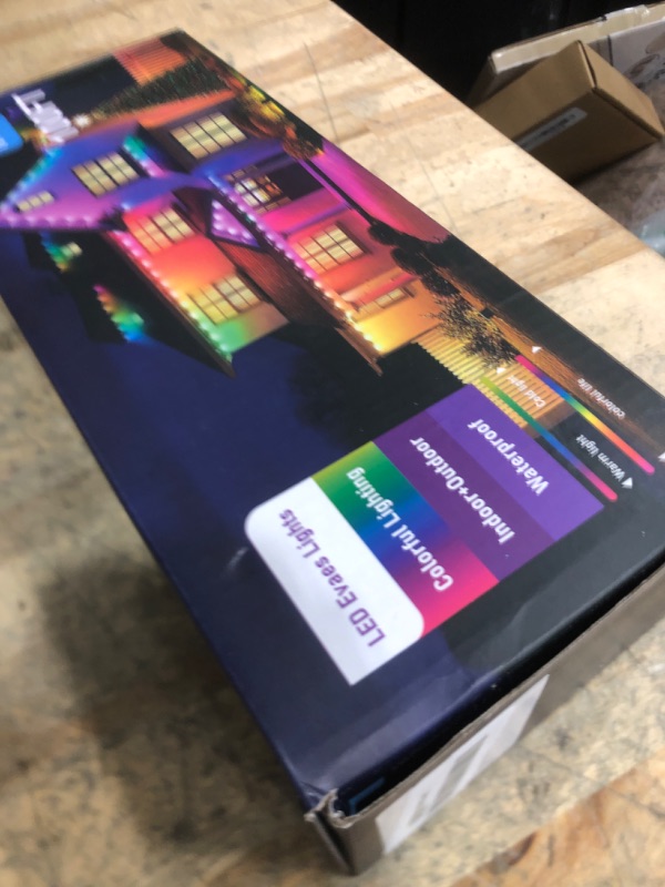 Photo 1 of 100FT Permanent Outdoor Lights for House, 2025 RGB LED Waterproof Christmas Lights Outdoor with Smart APP Remote Control, Outside Eaves Lighting House Decor for Holiday, Halloween, Roof, Party, Daily