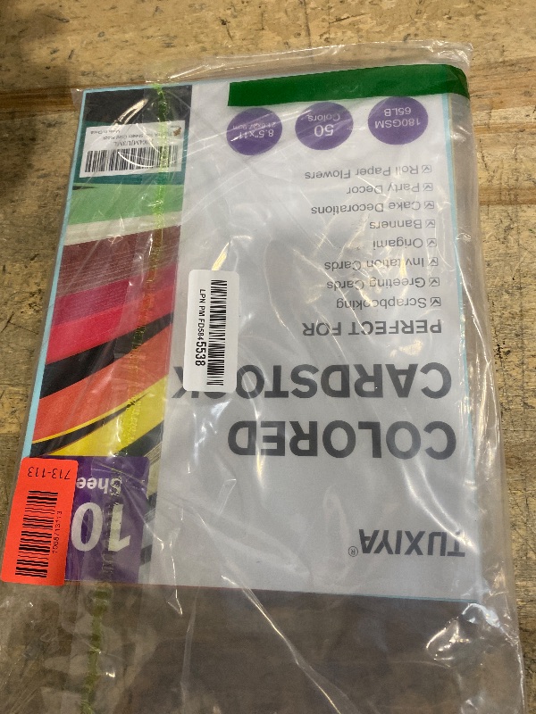 Photo 1 of 100 Sheets 8.5" X 11" Colored Cardstock, 50 Assorted Colors Construction Paper Card Stock Printer Paper for Printing, Card Making, DIY Crafts,School Supplies,Party Decorations (180GSM/65LB)