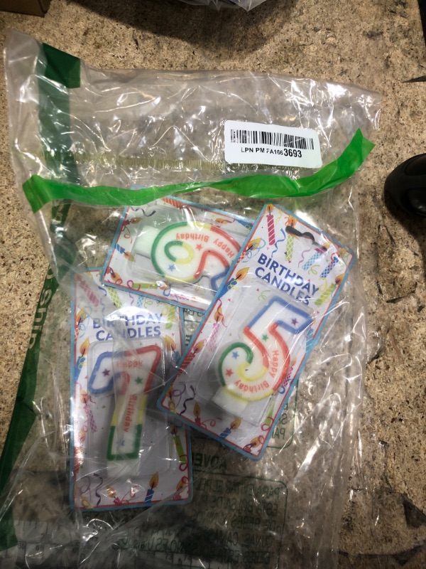 Photo 1 of 10 Pieces Number Candles Stars, Birthday Candles Number, 0-9 Number Candles for Birthday Cakes, Party Decoration