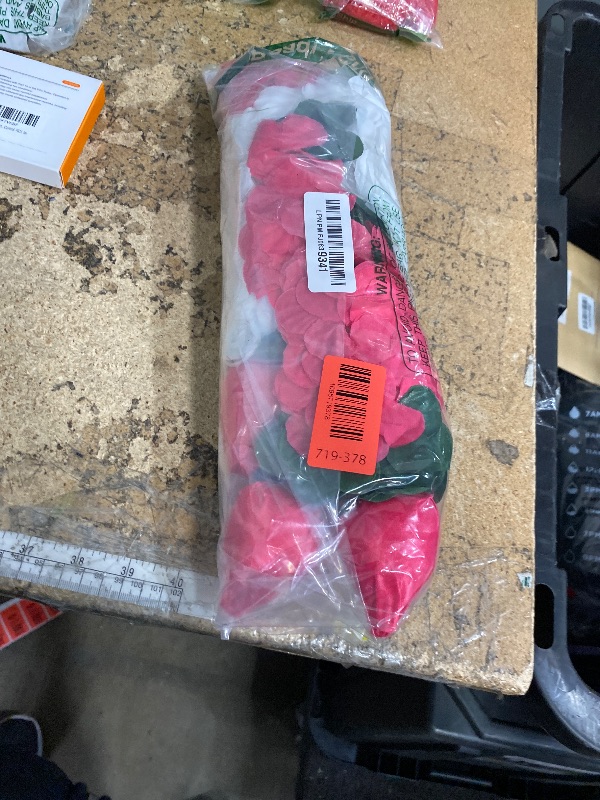 Photo 1 of 5 Pcs Diwali Decorations 30 Inch Artificial Jasmine Garlands Toran Bandhanwar with Lotus Buds Traditional Indian Hanging Decoration for Puja Diwali Wedding Housewarming (Vivid Color)