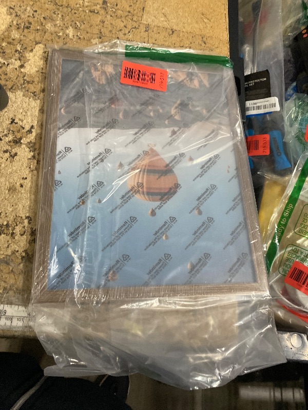 Photo 1 of 8.5x11 Picture Frame Rustic Brown for Wall Hanging or Tabletop, Wall Mounting Horizontally or Vertically, 8.5 x 11 Wall Gallery Poster Photo Frame with Durable Shatter Resistant Plexiglass, Rustic