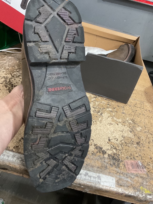 Photo 1 of Wolverine Men's Rancher Wpf Steel Toe Wellington Work Boot Black/Brown 9.5 M US