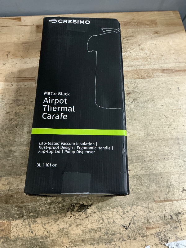 Photo 1 of ***DIRTY*** Airpot Coffee Dispenser With Pump, Black - 12 Hours Hot Water Dispenser with Pump, 36 Hours Cold - Coffee Thermal Carafe for Hot Drinks, Tea Flask for Beverages -Large Carafe w/ One-Handed Dispensing