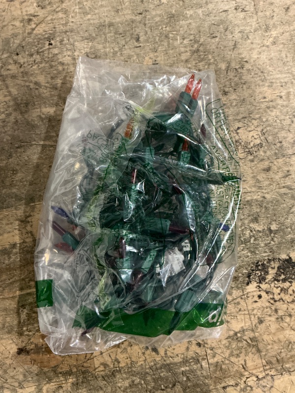 Photo 1 of ***UNTESTED/ UNKNOWN DAMAGES*** PREXTEX 50 Ct. Multi-Color Christmas Tree Lights with Green Wire - 10 Ft String Lights for Indoor and Outdoor Use - Multicolor Incandescent Christmas Tree Decoration with End-to-End Connectors