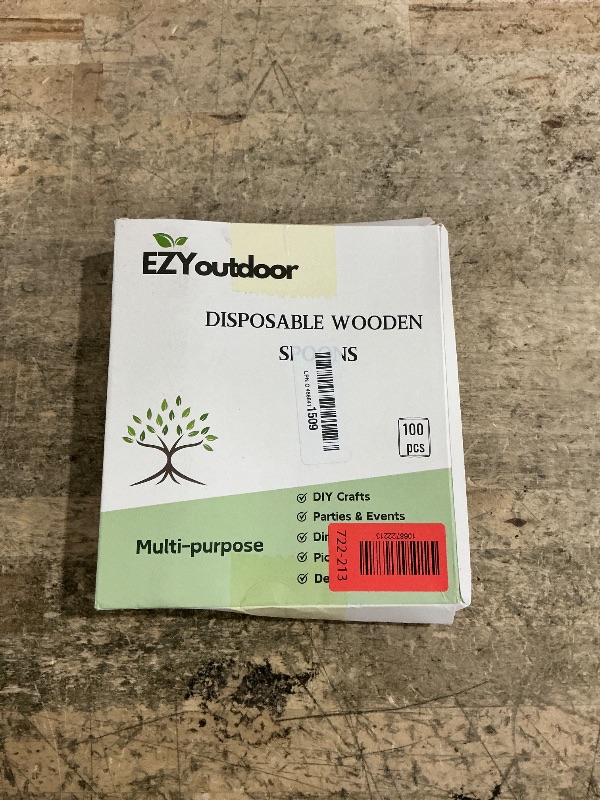 Photo 1 of 100PCS Wooden Spoons Disposable - 6.3 Inch Natural Bamboo Spoons, Compostable and Biodegradable, Ideal for Eating, Crafts, Weddings, Picnics, BBQs, Birthdays and Outdoor Events