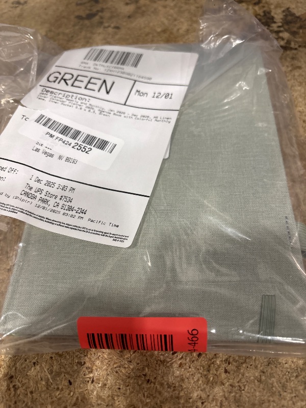 Photo 1 of 2026 Planner Weekly and Monthly, Jan 2026 - Dec 2026, A5 Linen Cover Calendar Planner 2026, Agenda Book with Colorful Monthly Tabs, Inner Pocket (5.8" x 8.3", Green)