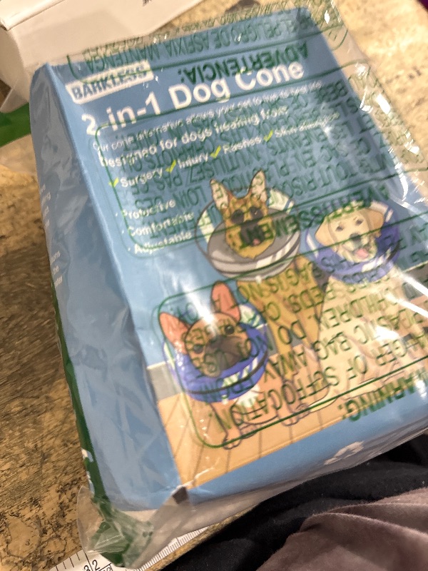 Photo 1 of BARKLESS Dog Cone, Inflatable Dog Cone After Surgery for Large Breeds, Soft Surgery Collar with Enhanced Anti-Licking Guard Shield for Pets, Patented Protective Donut Collar
