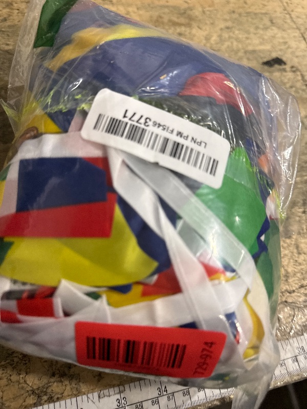 Photo 1 of 100 Countries String Flag – 84Ft World Flag Banner for Party Decorations, Sports Clubs, Classrooms, Bars, and Festivals – International Bunting for Global Celebrations