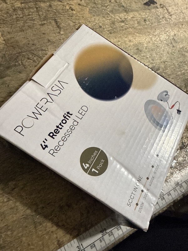 Photo 1 of 1 Pack 4 Inch LED Can Lights Retrofit Recessed Lighting, 5CCT 4 Inch Recessed Downlight Selectable 2700K-6000K Dimmable, 9W 630LM Recessed Lights with Metal Smooth Trim- ETL and Energy Star Certified