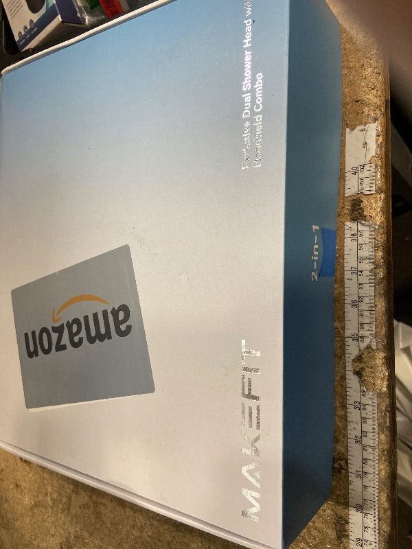 Photo 1 of **MISSING PARTS**MakeFit Dual Handheld Shower Head Combo, 2-in-1 Rain Shower Heads System 8 Inch Rainfall Shower Head and 10 Modes High Pressure Hand Held Showerhead with Built-in Power Wash