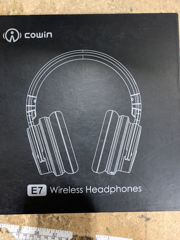 View 2 of ** DAMAGED SHOWN ***Qisebin E7 Active Noise Cancelling Headphones, Wireless Over Ear Bluetooth Headphones with Microphone, Deep Bass Wireless Headphones 30H Playtime, Comfortable Protein Earpads, Black