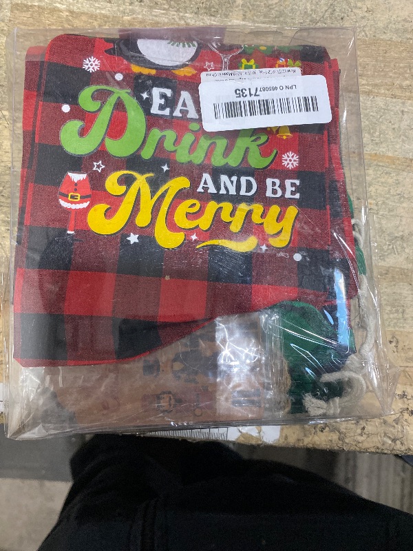 Photo 1 of 12PCS Burlap Wine Bag Christmas Wine Gift Bags, Drawstring Retro Christmas Bottle Cover Gift Bag w/ Tag, Buffalo Plaid Wines Bags for Bottles Gifts Reusable Bottle Covers for Xmas Holiday Party Decor