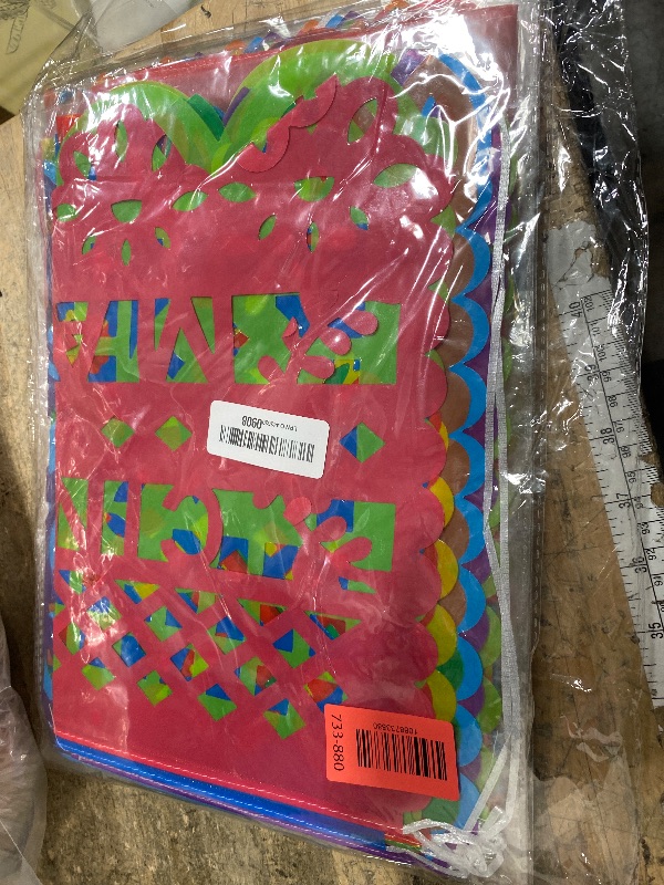 Photo 1 of 10 Pack Mexican Party Banners Total 170 Feet, Paper Picado Banner Mexican Party Decorations Day of The Dead Fiesta Decorations for Dia De Los Muertos Decor Supplies