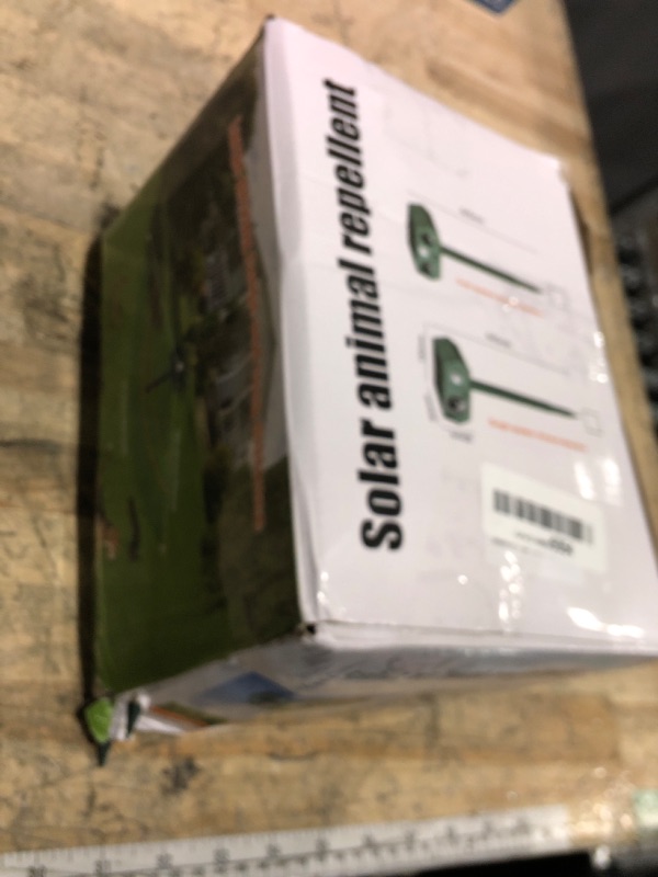 Photo 1 of *************MISSING 1 OF THEM**********
2025 Solar Ultrasonic Racoon Fortress Pro, Deer Cat Repellent Devices Animal Repeller Squirrel Rabbit Deterrent Outdoor with Motion Sensor&Flash Light to Scare Dog Skunk Out of Garden Farm Yard(4Pack)