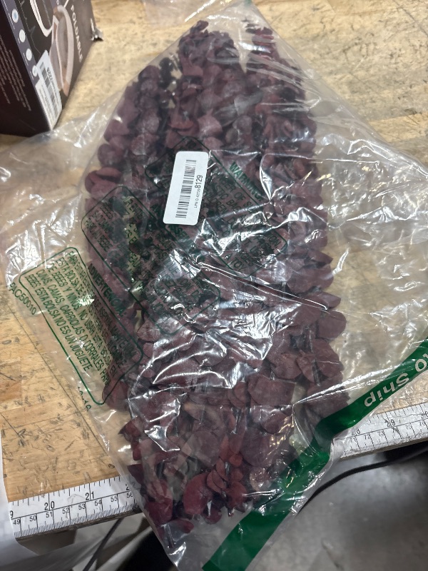 Photo 1 of 16 Pcs Dried Fall Eucalyptus Stems Red, Christmas Burgundy Dried Flowers for Vase, Home Decor, Real Eucalyptus Orange Brown, Eucalyptus Plant, 17" Fall Floral Stems Decorations Arrangement