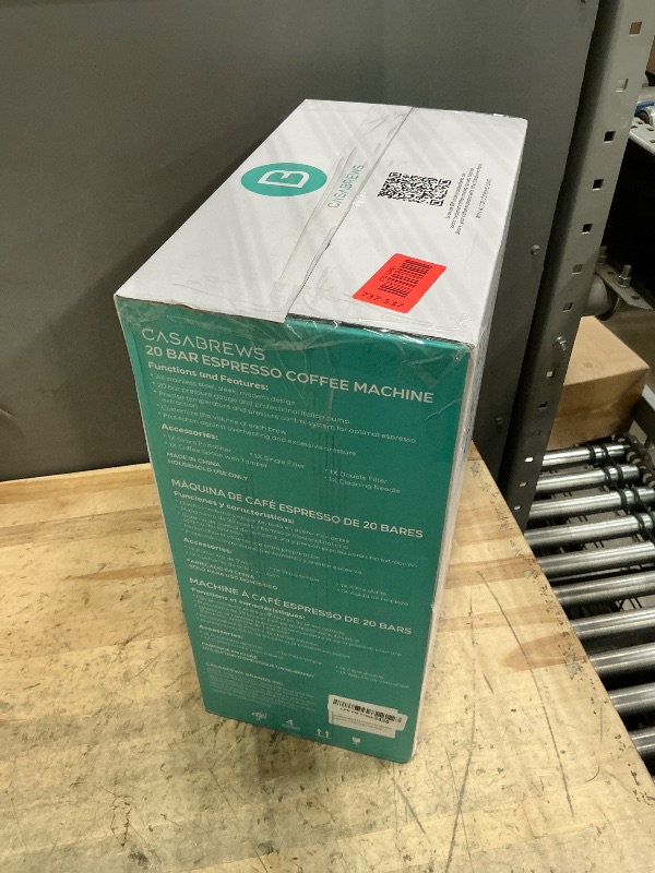 Photo 1 of ***(PARTS ONLY/ NON FUNCTIONAL)***CASABREWS CM5418 Espresso Machine 20 Bar, Compact Espresso Maker with Steam Milk Frother, Stainless Steel Coffee Machine with 34oz Removable Water Tank for Cappuccino, Gift for Women or Men, Silver