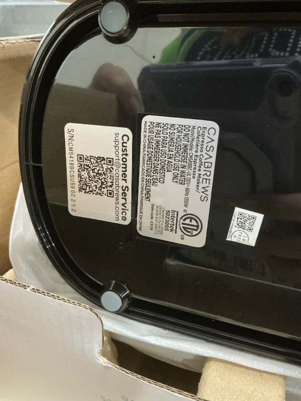 Photo 1 of ***(PARTS ONLY/ NON FUNCTIONAL)***CASABREWS CM5418 Espresso Machine 20 Bar, Compact Espresso Maker with Steam Milk Frother, Stainless Steel Coffee Machine with 34oz Removable Water Tank for Cappuccino, Gift for Women or Men, Silver