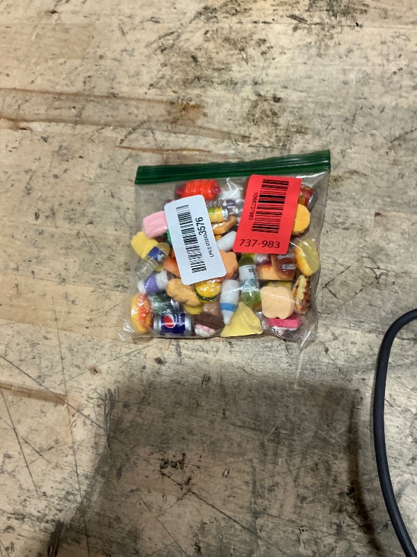 Photo 1 of ***MISSING PIECES*** 50Pcs Miniature Food Drinks Bottle Soda Pop Cans, Pretend Play Mini Kitchen Game Party Accessories Toys Hamburg Cake Ice Cream for 1/12 Doll House