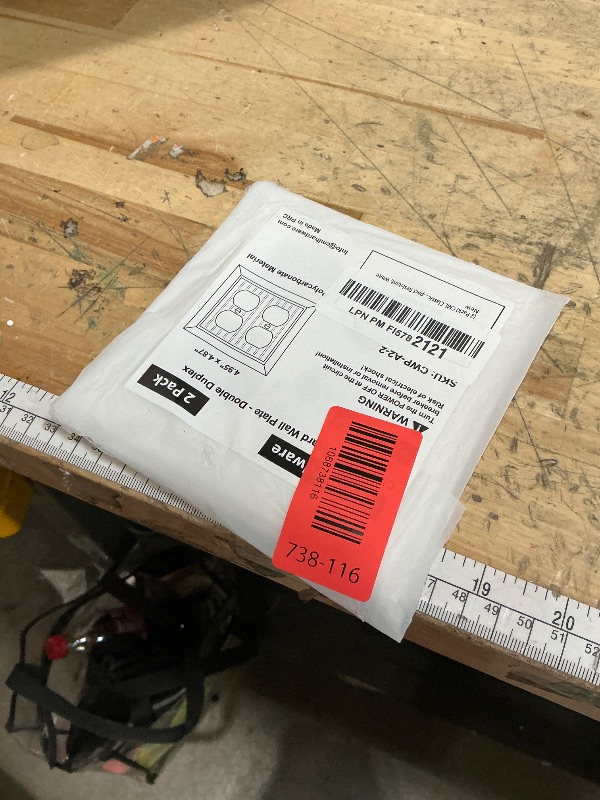 Photo 1 of (2 Pack) CML Classic Double Duplex Wall Plate, 2-Gang Vintage Outlet Covers, Retro Wood Grain Design Beadboard Switch Plates, Impact Resistant, Standard Size 4.95”X 4.87”, White