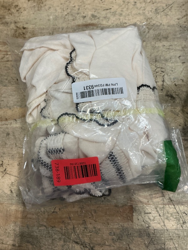 Photo 1 of Verdusa Women's Plus Size Layered Ruffle Short Sleeve Blouse Crew Neck Elegant Shirt Tops Apricot 4X-Large Plus