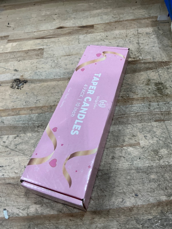 Photo 1 of 10 Inch Cream Spiral Taper Candles for Home Decoration, 4 Pack Red-Gradient Candlesticks for Dinner Party Wedding Holiday