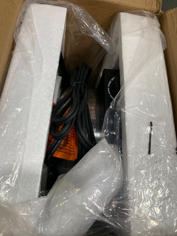 Photo 1 of ***(MAJOR DAMAGE)***Buyplus Greenhouse Heater with Digital Thermostat, 1500W Outdoor Heaters for Patio, Overheat Protection & 3S Fast Heating, Electric Space Heater for Greenhouse, Patio, Garage, Flower Room, Silver