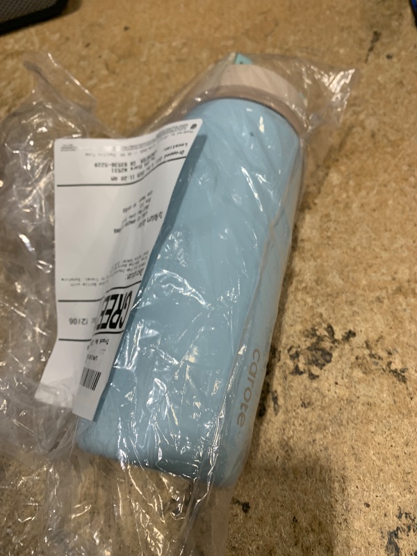 View 2 of ***MISSING STRAW*** CAROTE Sip Free Insulated Stainless Steel Water Bottle with Straw, BPA-Free Sports Water Bottle, Great for Travel, Sunshine Coast Handle Tumbler, 26 Oz, Lake Blue