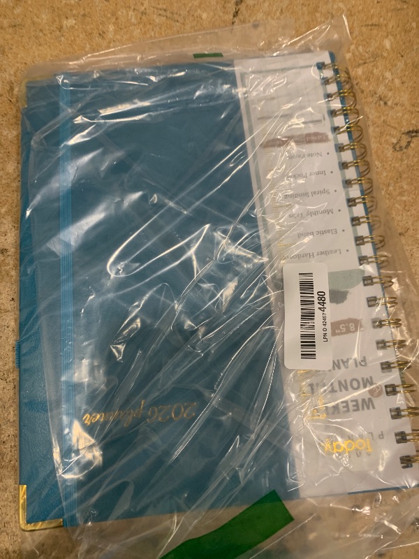 Photo 1 of 2026 Planner, Weekly and Monthly Calendar Planner from January 2026 - December 2026, 8.5" x 11" Hardcover Leather Hourly Appointment Book with Tabs, Spiral Daily Planners for College School Work Home, Sky Blue