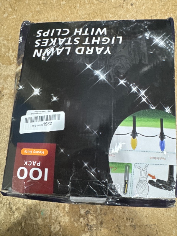Photo 1 of 100 Pack Christmas Light Stakes 8.5"-10" for C7 and C9 String Lights,Outdoor Light Stakes,Yard Stakes,Garden,Lawn,Pathway, Patio, Path, Walkway, Christmas Decoration Black